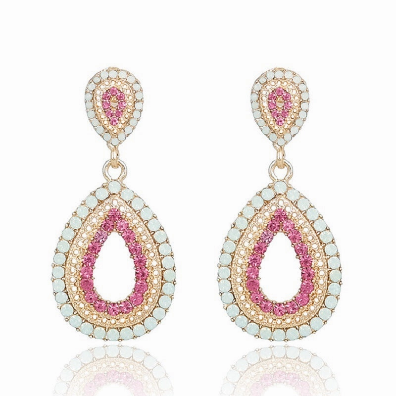 Wholesale Full Diamond Acrylic Cutout Earrings