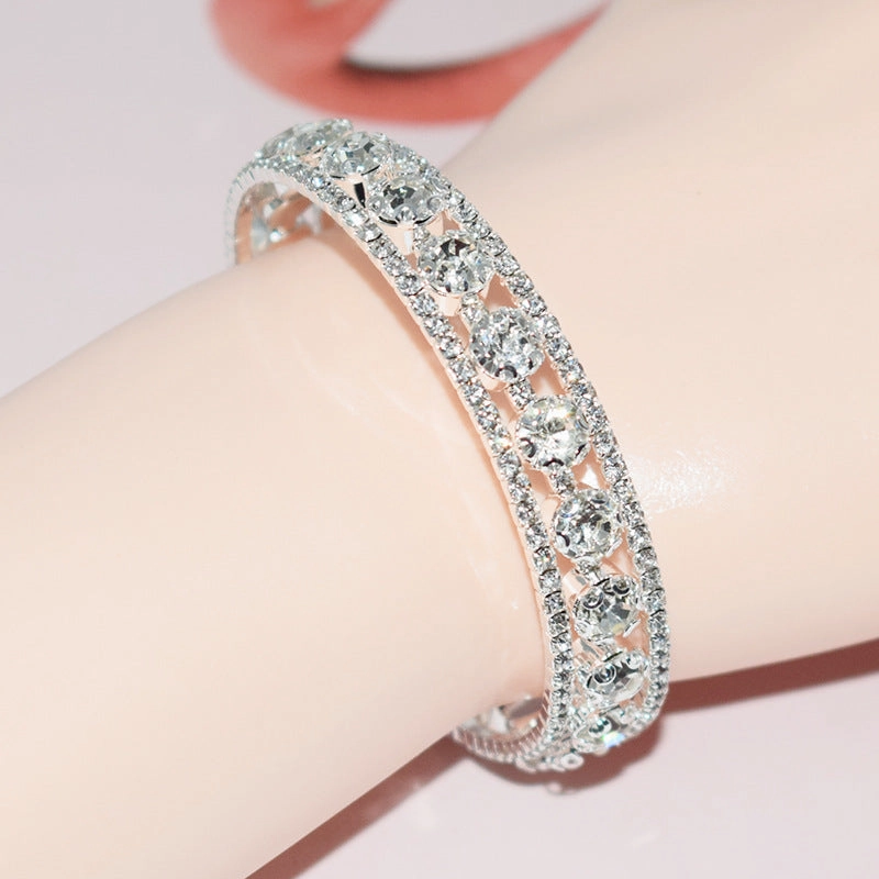 Wholesale Full Diamond Crystal Rhinestone Open Bracelet