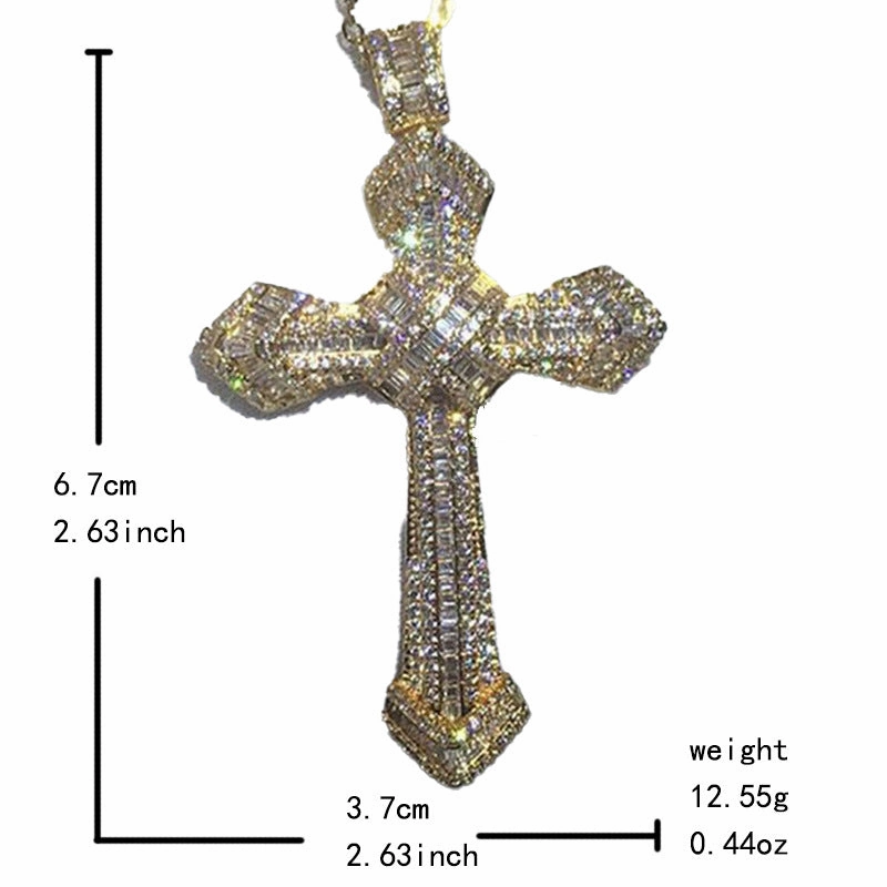 Wholesale Full Diamond Hip Hop Cross Necklaces