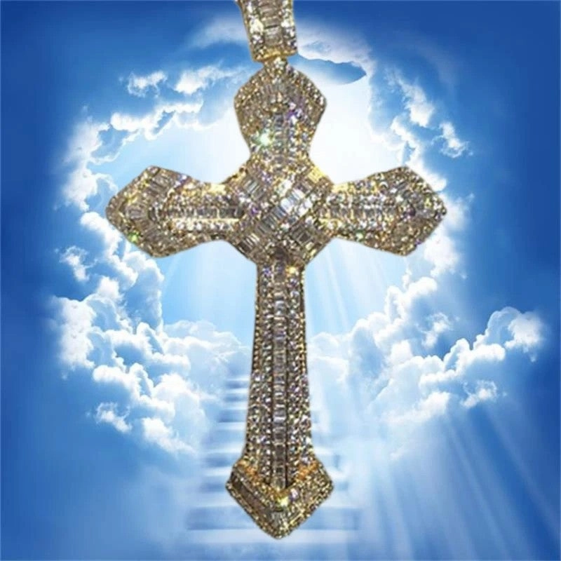 Wholesale Full Diamond Hip Hop Cross Necklaces