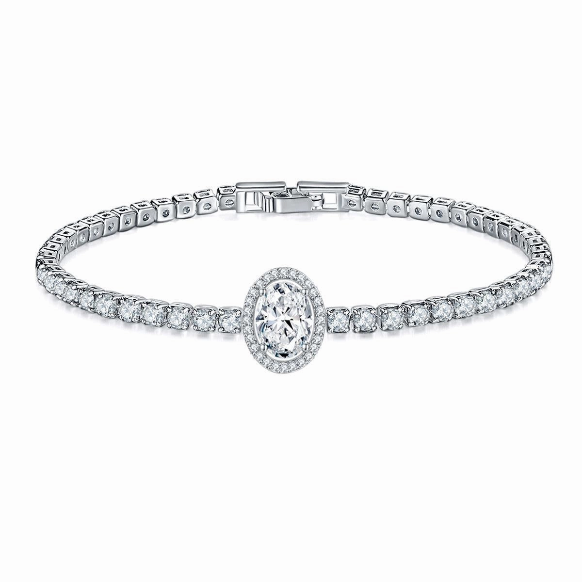 Wholesale Full Diamond Micropaved Zircon Copper Bracelet