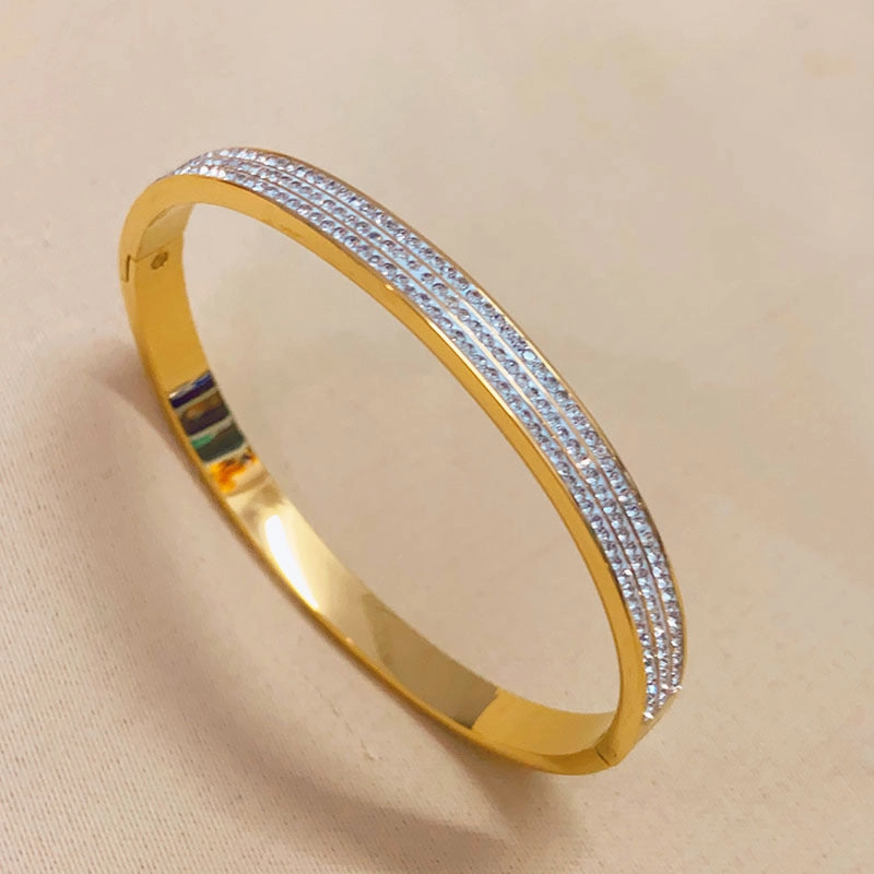 Wholesale Full Diamond Non-fading Titanium Steel Bracelet