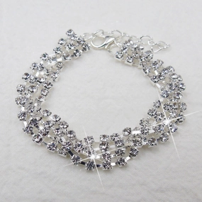 Wholesale Full Diamond Shiny All-Match Bracelet
