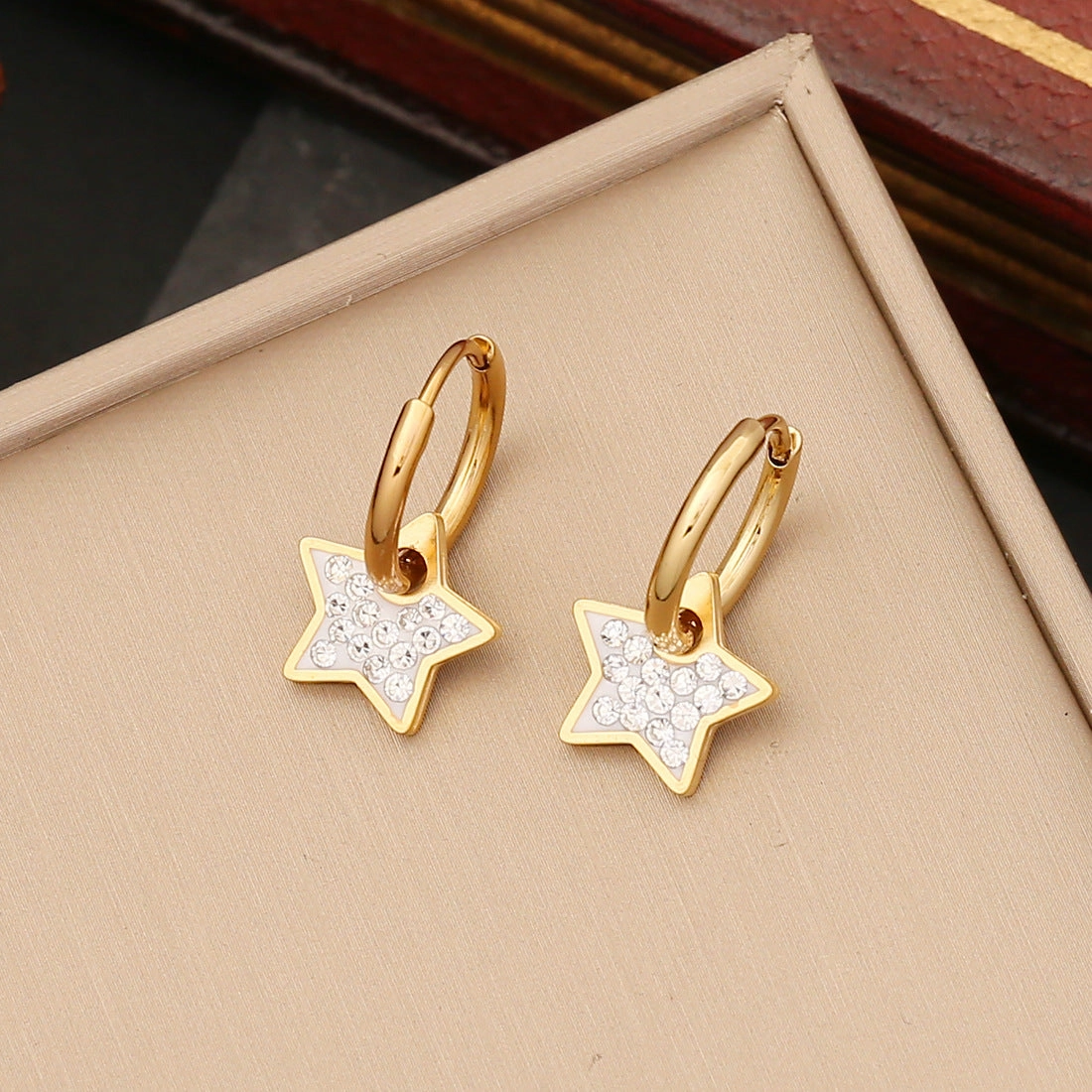 Wholesale Full Diamond Stainless Steel Earrings