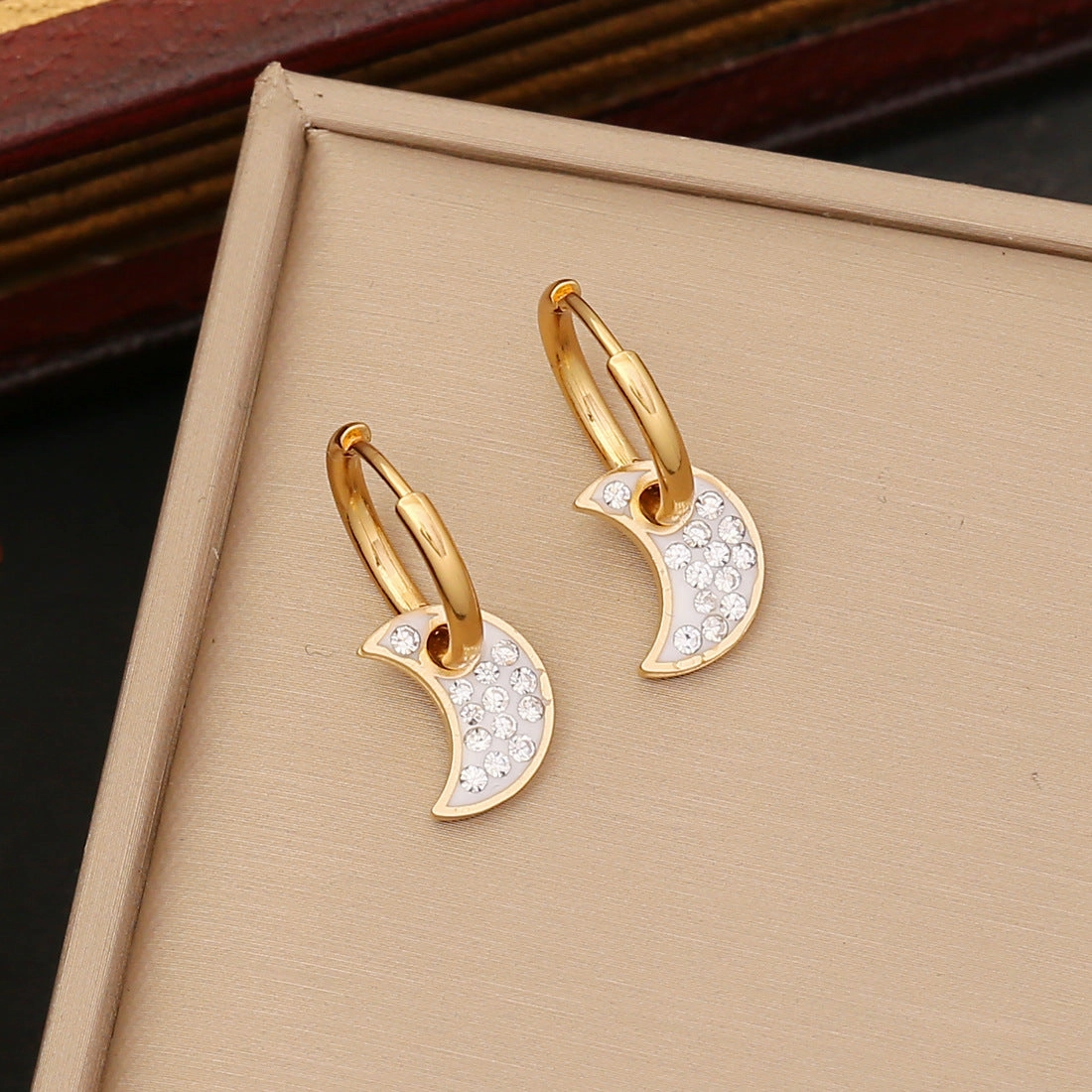 Wholesale Full Diamond Stainless Steel Earrings