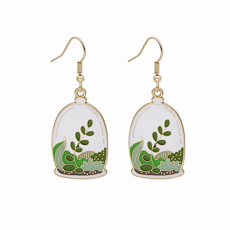 Wholesale Fun Cartoon Asymmetric Alloy Earrings