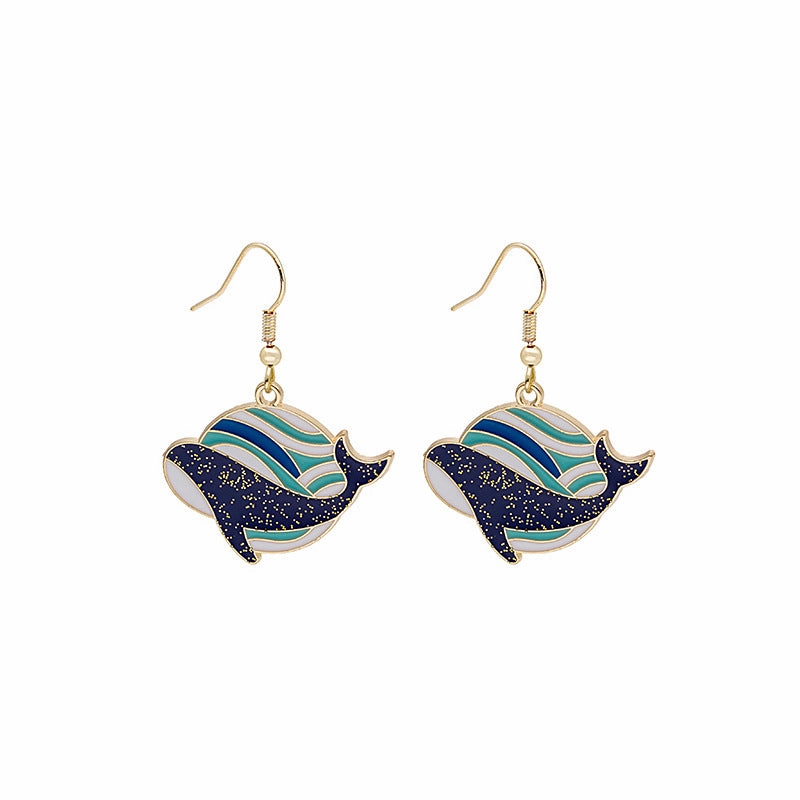 Wholesale Fun Cartoon Asymmetric Alloy Earrings