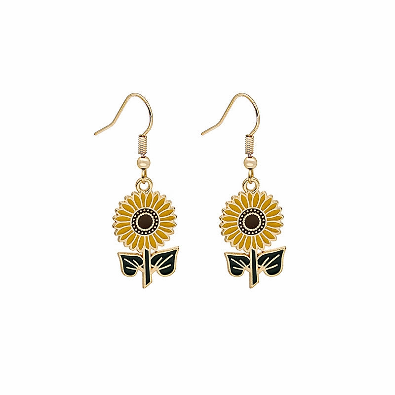 Wholesale Fun Cartoon Asymmetric Alloy Earrings