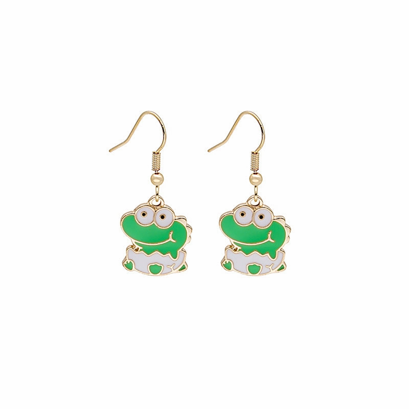 Wholesale Fun Cartoon Asymmetric Alloy Earrings
