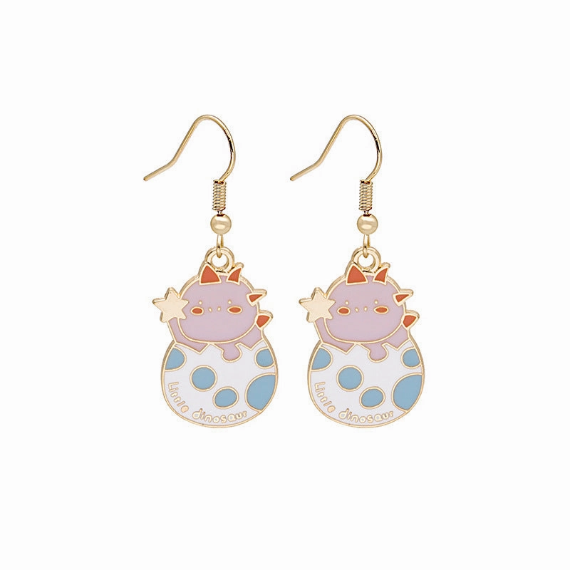 Wholesale Fun Cartoon Asymmetric Alloy Earrings