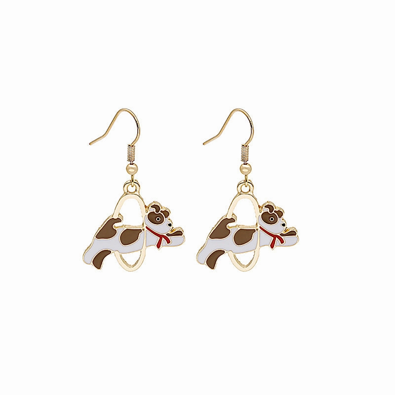Wholesale Fun Cartoon Asymmetric Alloy Earrings