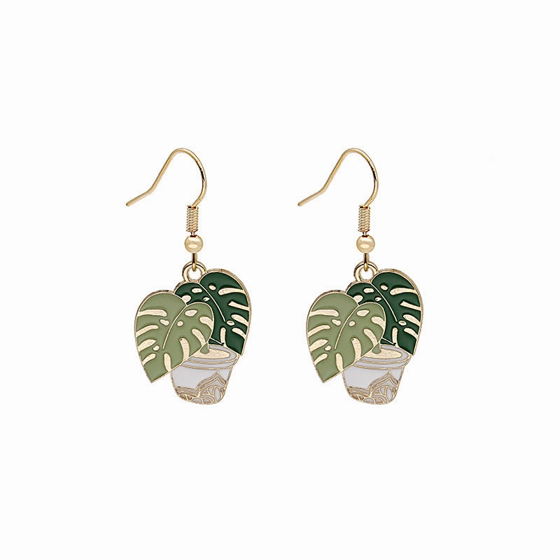 Wholesale Fun Cartoon Asymmetric Alloy Earrings