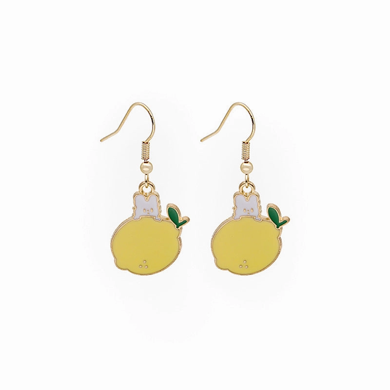 Wholesale Fun Cartoon Asymmetric Alloy Earrings
