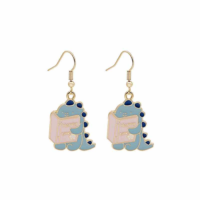 Wholesale Fun Cartoon Asymmetric Alloy Earrings