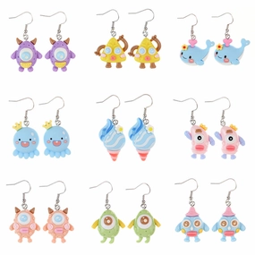 Wholesale Fun Cute Cartoon Plastic Earrings