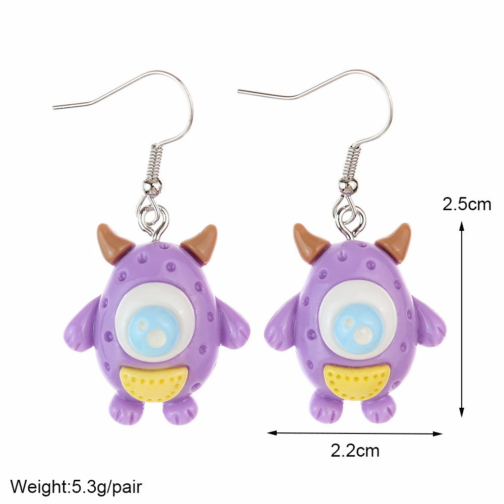 Wholesale Fun Cute Cartoon Plastic Earrings