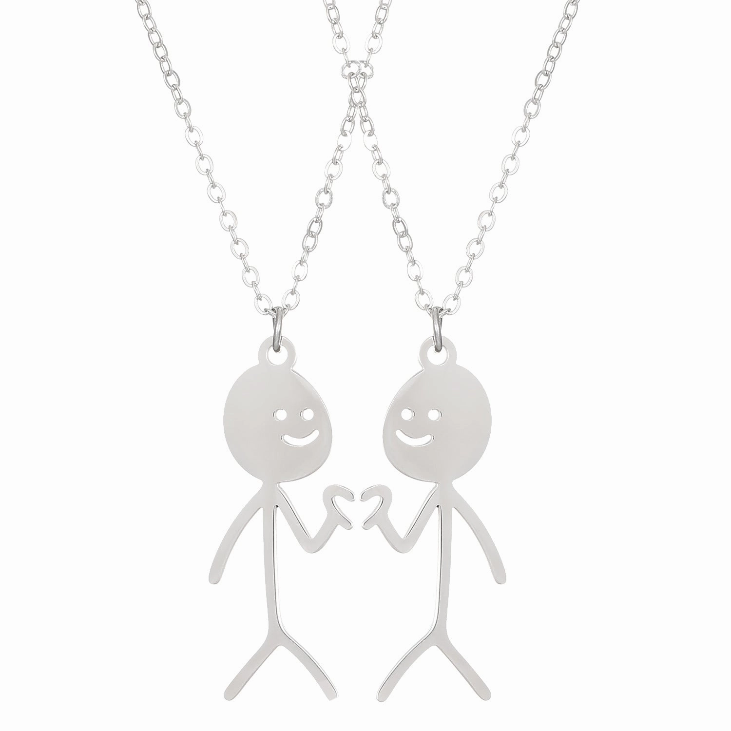 Wholesale Funny Middle Finger Funny Villain Stainless Steel Necklace