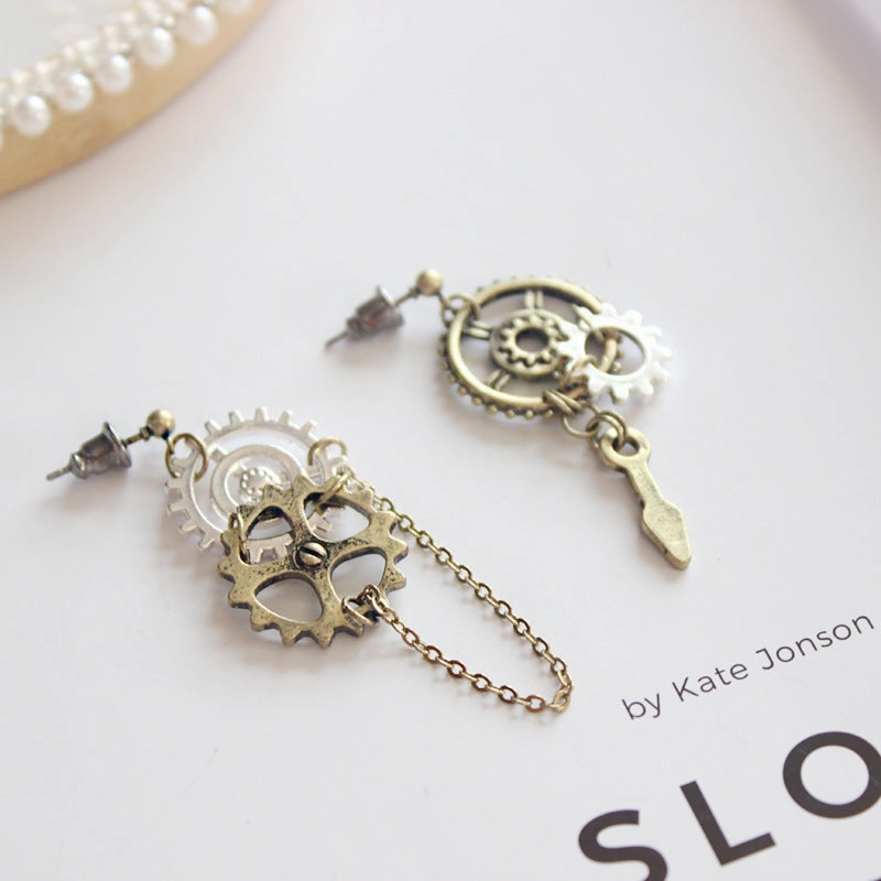 Wholesale Gear Chain Alloy Earrings