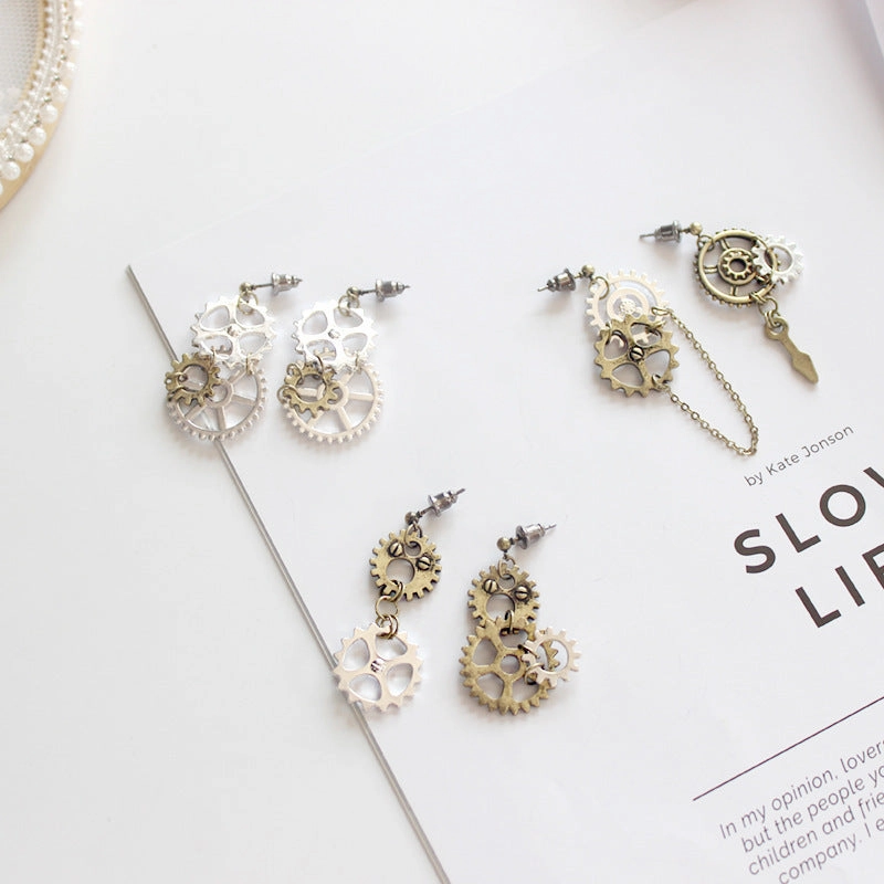 Wholesale Gear Chain Alloy Earrings