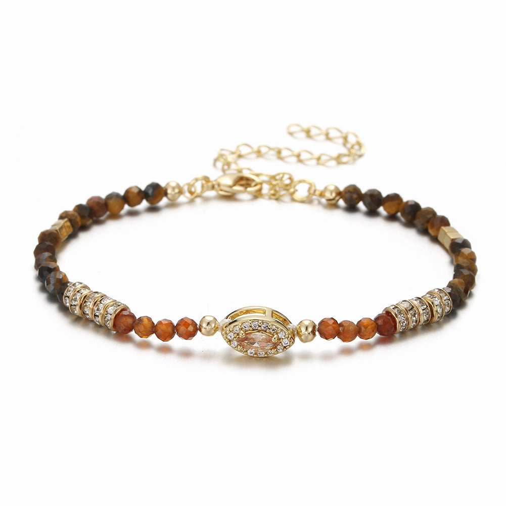 Wholesale Gemstone Overlay Colorful Natural Stone Bracelet