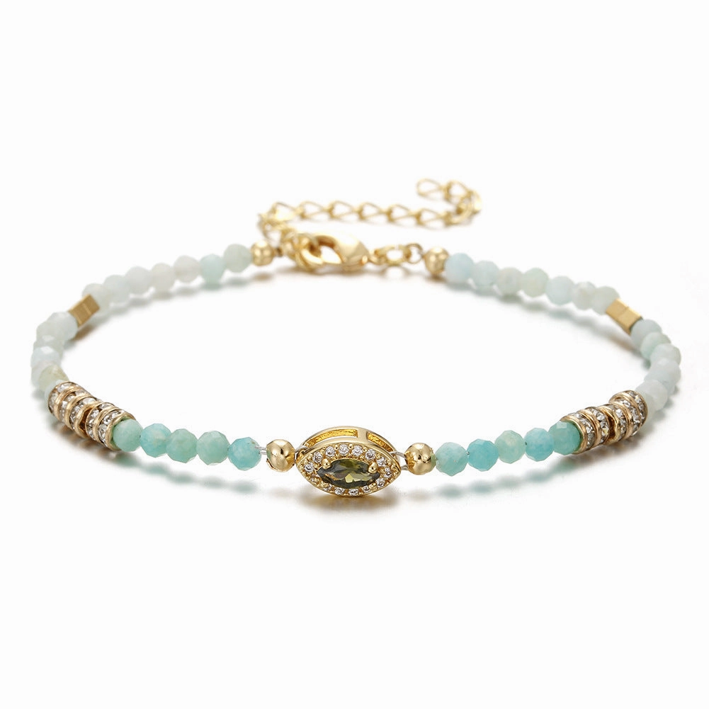 Wholesale Gemstone Overlay Colorful Natural Stone Bracelet