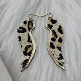 Wholesale Genuine Leather Feather Sparrow Earrings