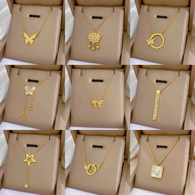 Wholesale Geometric Animal Personalized 18k Gold Plated Clavicle Chain