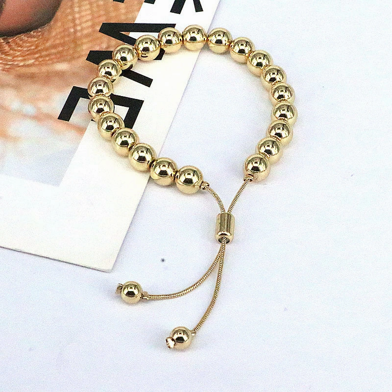 Wholesale Geometric Glossy Round Beads 6mm 8mm 10mm DIY Bracelet