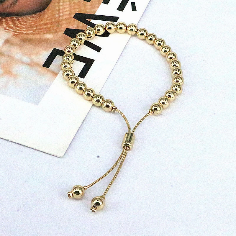 Wholesale Geometric Glossy Round Beads 6mm 8mm 10mm DIY Bracelet