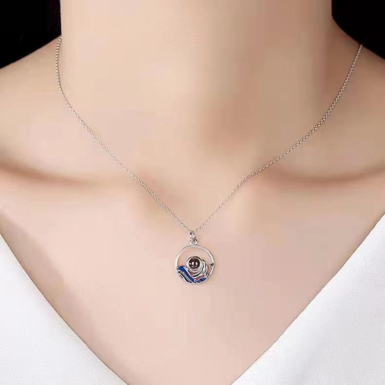 Wholesale Geometric Projection Copper Necklaces