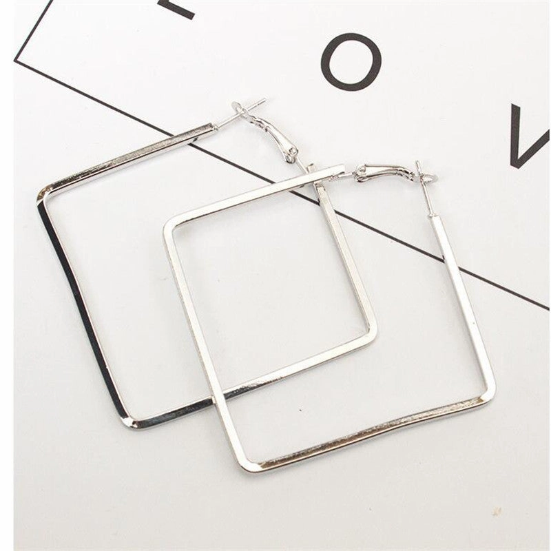 Wholesale Geometric Rhombus Alloy Earrings