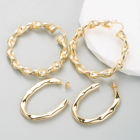 Wholesale Geometric Spiral Alloy Earrings