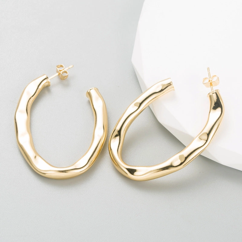 Wholesale Geometric Spiral Alloy Earrings