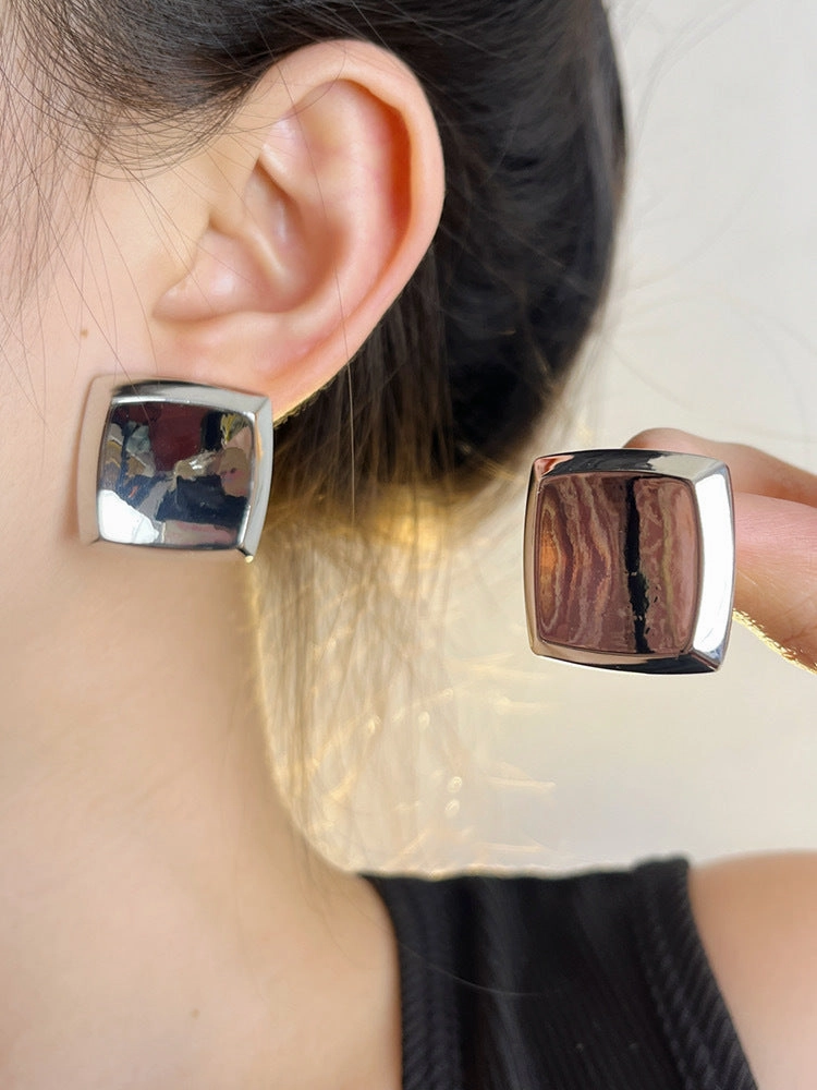 Wholesale Geometric Square Exaggerated Large Earrings