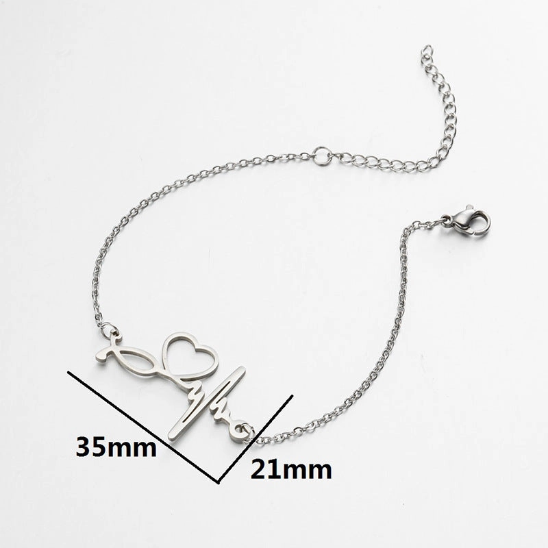 Wholesale Geometric Star Moon Love Bracelet