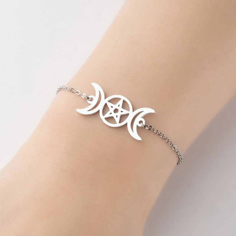 Wholesale Geometric Star Moon Love Bracelet