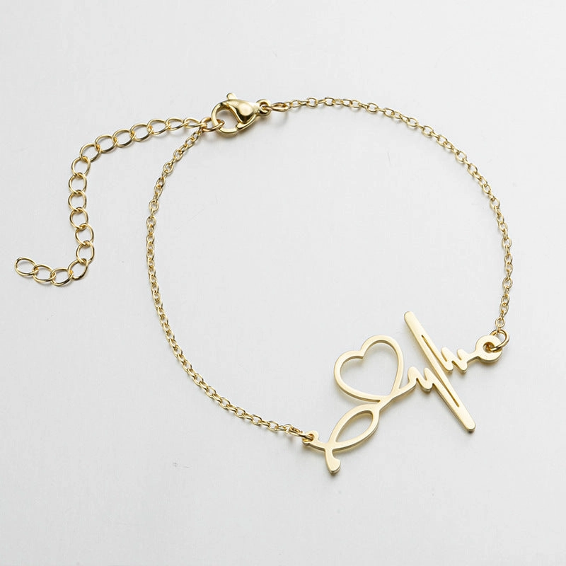 Wholesale Geometric Star Moon Love Bracelet