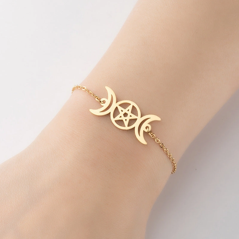 Wholesale Geometric Star Moon Love Bracelet