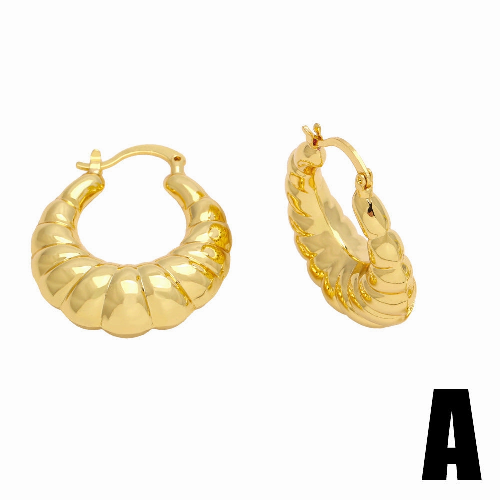 Wholesale Geometric Thread Metal Copper Earrings