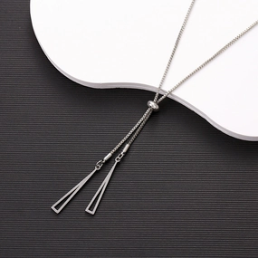 Wholesale Geometric Triangle Necklace Sweater Clavicle Chain