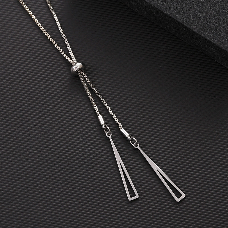 Wholesale Geometric Triangle Necklace Sweater Clavicle Chain