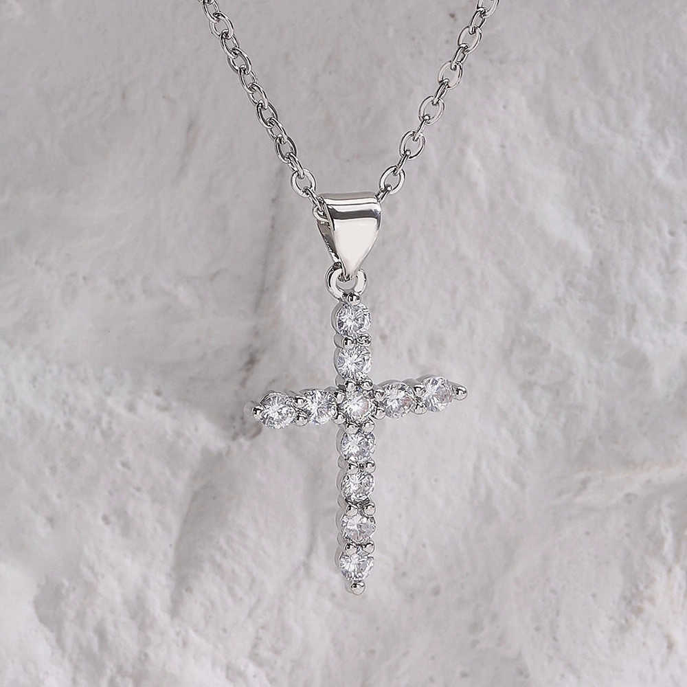 Wholesale Geometry Pendant Zircon Gold Plated Necklaces