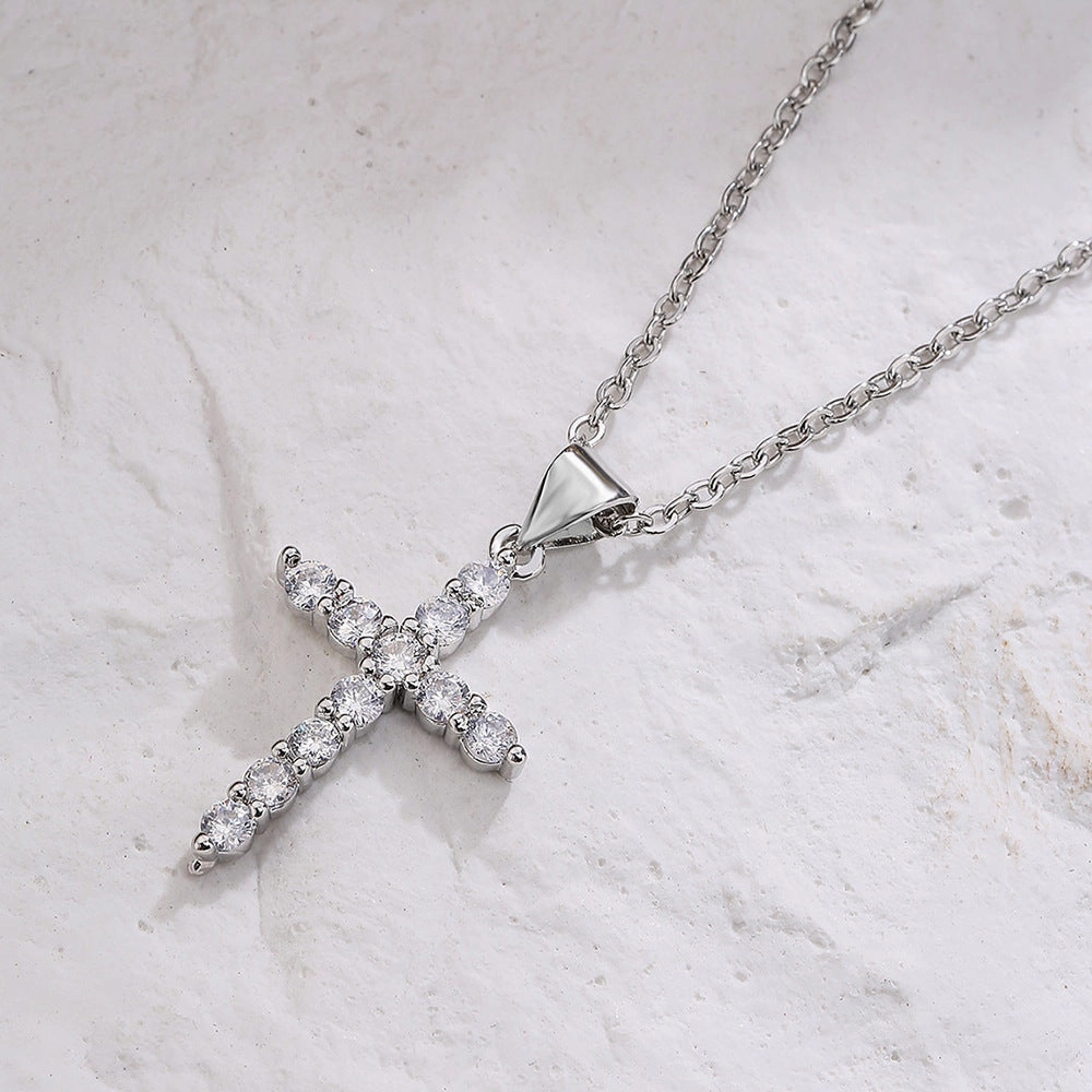 Wholesale Geometry Pendant Zircon Gold Plated Necklaces