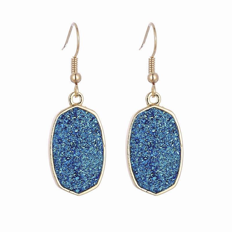 Wholesale Geometry Resin Teeth Alloy Earrings