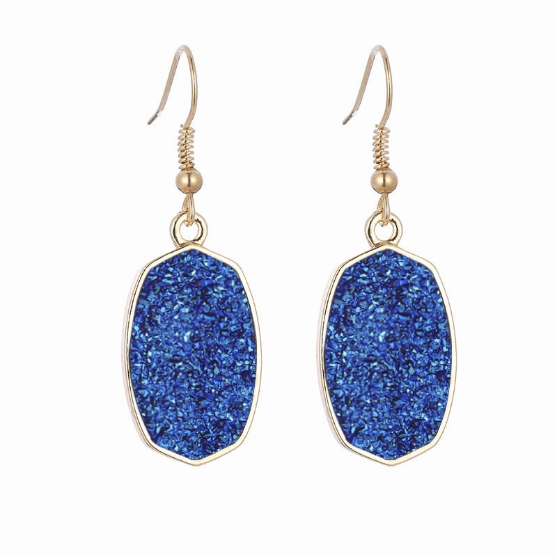 Wholesale Geometry Resin Teeth Alloy Earrings