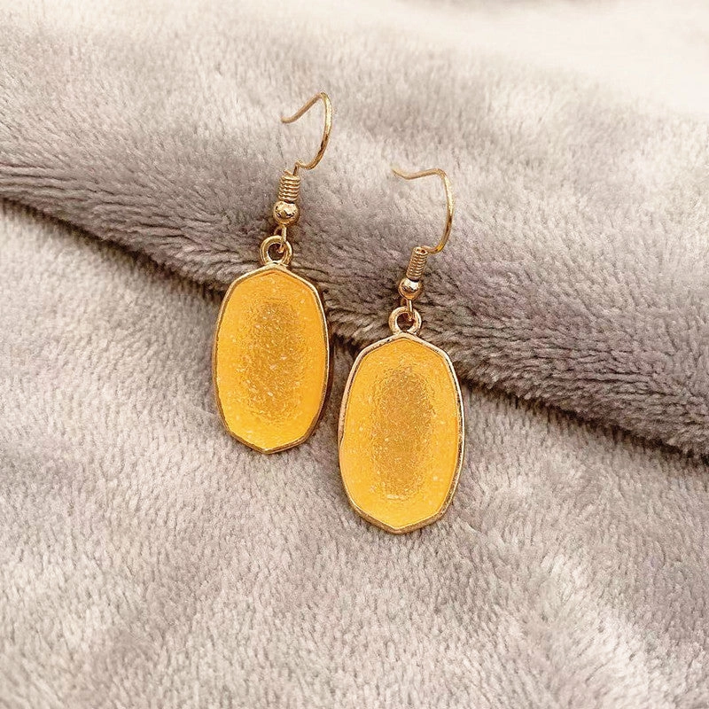 Wholesale Geometry Resin Teeth Alloy Earrings
