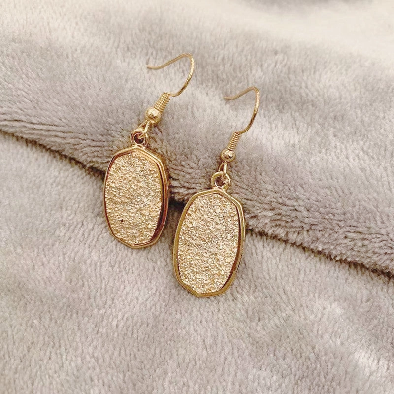 Wholesale Geometry Resin Teeth Alloy Earrings