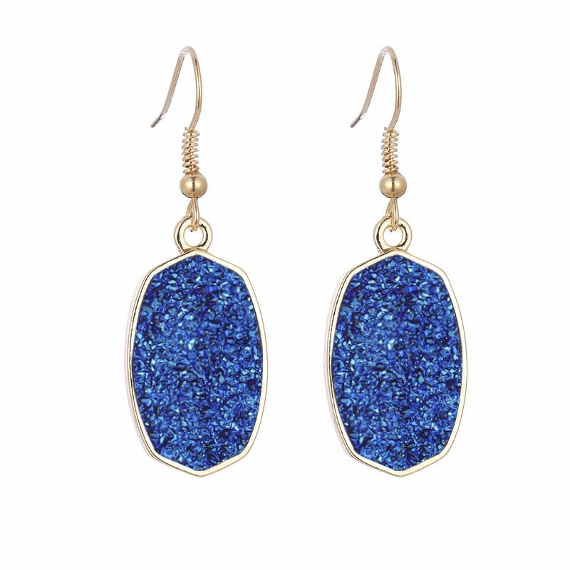 Wholesale Geometry Resin Teeth Alloy Earrings