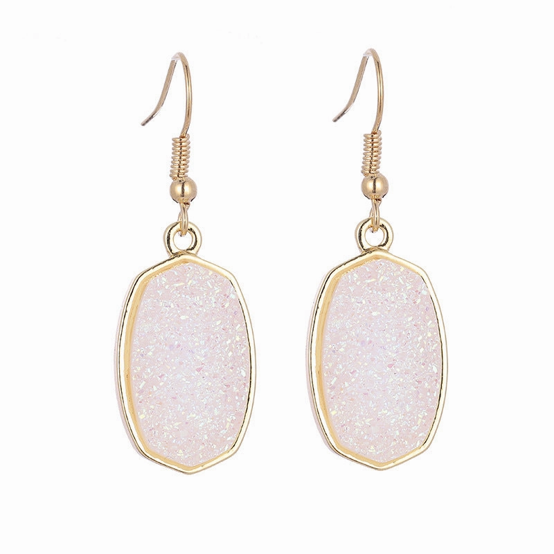 Wholesale Geometry Resin Teeth Alloy Earrings