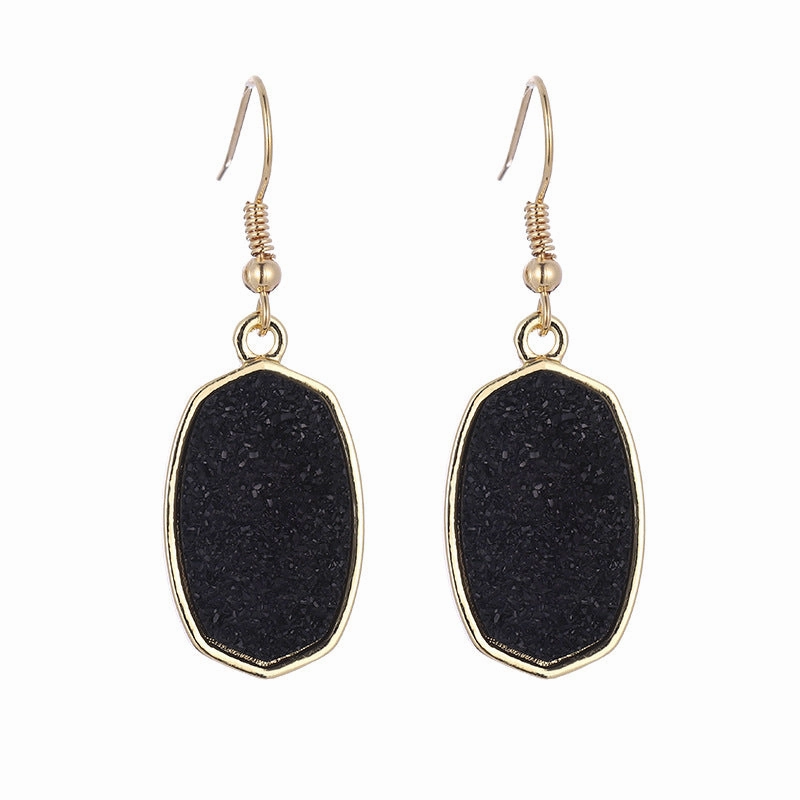 Wholesale Geometry Resin Teeth Alloy Earrings